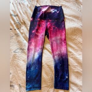 Silver Icing Galaxy Nebula High Waisted Leggings - Medium